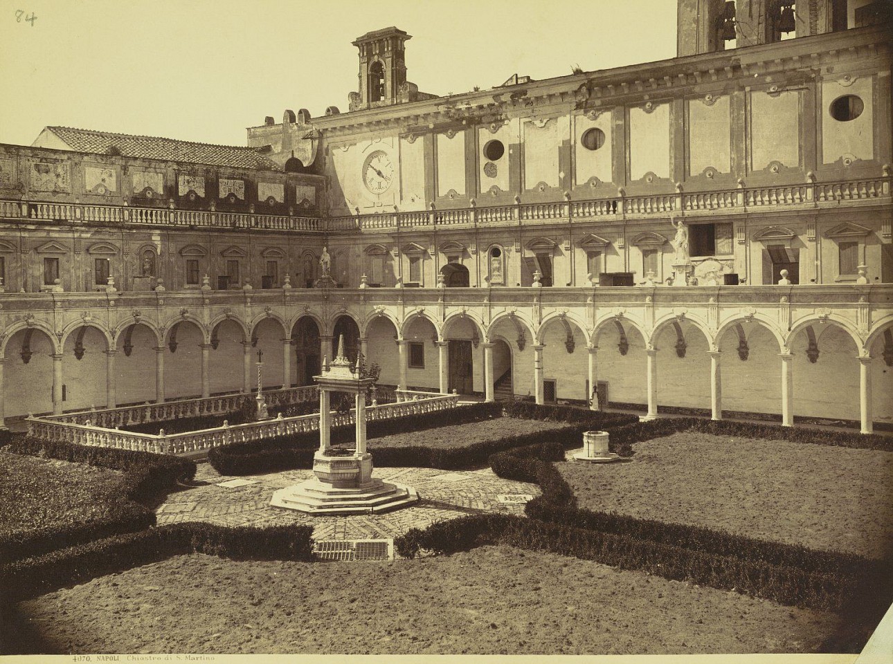 Giorgio SOMMER, Chiostro di S. Martino (Cloister of the Monastery of S. Martino), c. 1860s
Vintage albumen print from collodion negative, 11 x 14 3/4 in.
2019.03.132
ADDITIONAL INFORMATION: Title correction by Lafayette College faculty Diane Ahl, Arthur J. '55 & Barbara S. Rothkopf Professor of Art History, Ph.D.
Credit Line: Lafayette College Art Collection, Easton, PA; Gift of Bennett ('79) and Meg Goodman