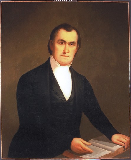 Robert STREET (attributed), Reverend George Junkin, (Pres. 1844-1848), c. 1835-45
oil on canvas, 47 x 39.75 frame size
Seated, waist-length portrait facing 3/4 dexter hands on open book; looking directly at viewer. National Portrait Gallery CAP # PA 22.0104.
P 661
Credit Line: Lafayette College Art Collection, Easton, PA.